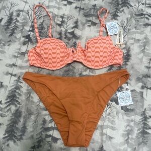 Dippin' Daisy's Gigi Underwire Swim Top and Bottoms Size Large